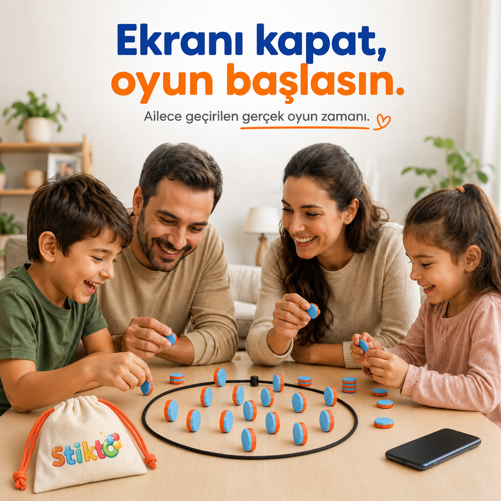 Stikto Manyetik  – 20 Parça Mıknatıslı Aile ve Zeka Oyunu